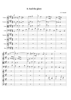 No.4 And the Glory, the Glory of the Lord: Full score by Georg Friedrich Händel