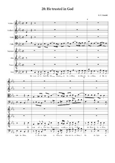 No.28 He Trusted in God: Full score by Georg Friedrich Händel