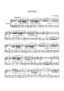 Minuet in F Major, for Piano: Minuet in F Major, for Piano by Georg Friedrich Händel