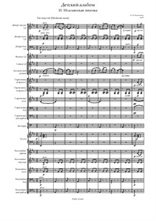 No.15 Italian Song: Full score by Pyotr Tchaikovsky