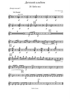 No.20 The Old Witch (Baba-Yaga): Parts by Pyotr Tchaikovsky