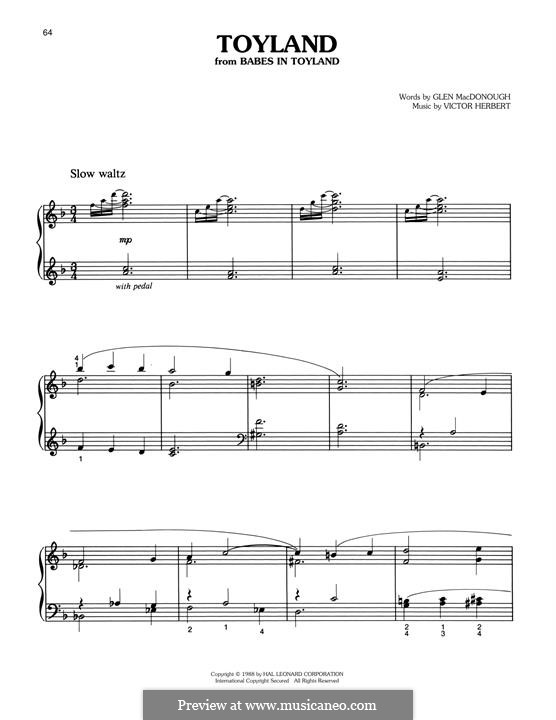 Toyland: For piano by Victor Herbert