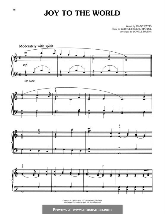 Piano version: For a single performer by Georg Friedrich Händel