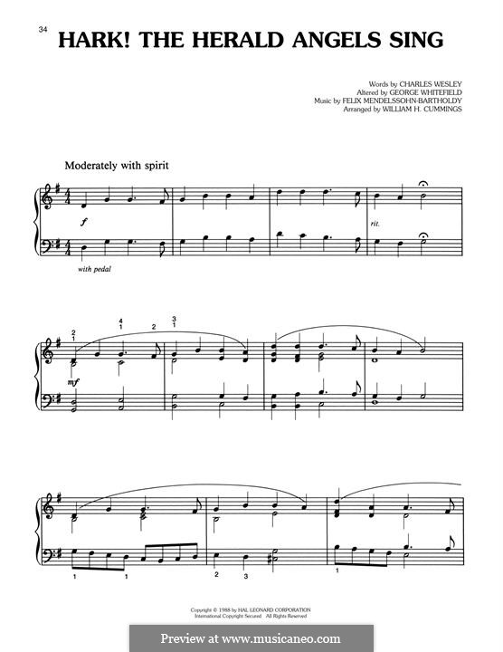 Piano version: For a single performer by Felix Mendelssohn-Bartholdy