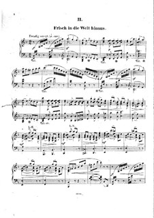 Nine Piano Pieces 'Loose Leaves', Op.7: Nr.2 Frisch in die Welt hinaus by Hermann Goetz