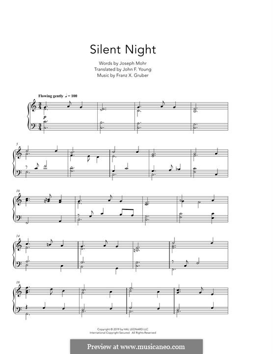 Piano version: Peaceful version by Franz Xaver Gruber