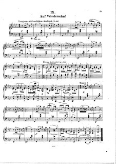 Nine Piano Pieces 'Loose Leaves', Op.7: Nr.9 Auf Wiedersehn by Hermann Goetz