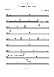 Complete Overture: Trombone part by Pyotr Tchaikovsky