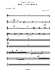 Complete Overture: Horn 1, 2 part by Pyotr Tchaikovsky