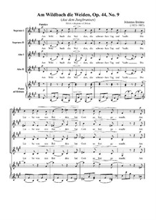Twelve Songs and Romances, Op.44: Nr.9 Am Wilbach die Weiden by Johannes Brahms