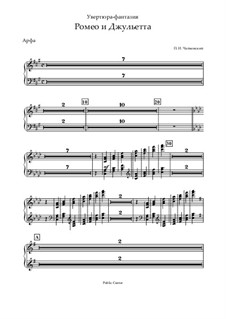 Complete Overture: Harp part by Pyotr Tchaikovsky