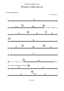 Complete Overture: Bass drum part by Pyotr Tchaikovsky
