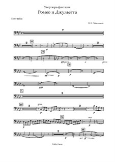 Complete Overture: Double bass part by Pyotr Tchaikovsky