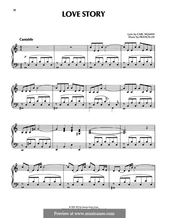 Where Do I Begin (Theme from Love Story): For piano by Francis Lai
