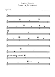 Complete Overture: Trumpet part by Pyotr Tchaikovsky