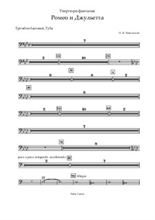 Complete Overture: Trombone bass and tuba part by Pyotr Tchaikovsky