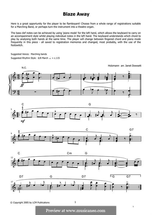 Blaze-Away: For piano by Abe Holzmann