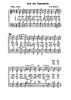 Aus der Jugendzeit, Op.22: Singpartitur by Robert Radecke