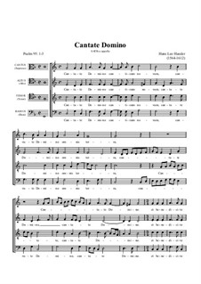 Cantiones quatuor vocum. Cantate Domino: Cantiones quatuor vocum. Cantate Domino by Hans Leo Hassler