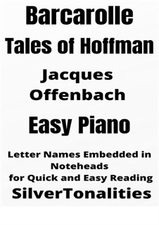 Barcarole: Version for easy piano 2nd Edition by Jacques Offenbach