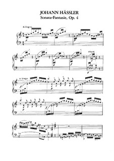 Sonata-Fantasia for Piano, Op.4: Sonata-Fantasia for Piano by Johann Wilhelm Hässler