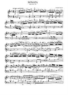 Sonata for Piano No.20 in B Flat Major, Hob.XVI/18: For a single performer by Joseph Haydn