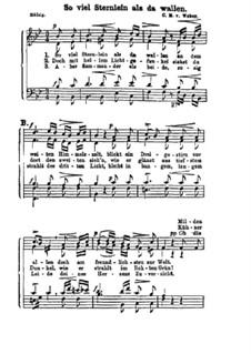 So viel Sternlein als da wallen: Vocal score by Carl Maria von Weber