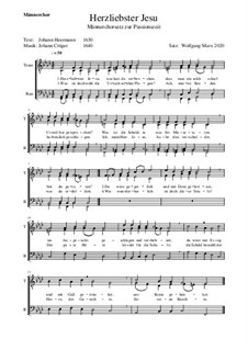 Herzliebster Jesu: Für Männerchor by Johann Crüger