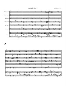 Fantasia No.5, for Six Viols and Organ: Fantasia No.5, for Six Viols and Organ by John Jenkins