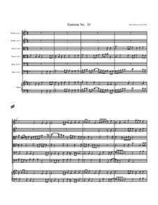 Fantasia No.10, for Six Viols and Organ: Fantasia No.10, for Six Viols and Organ by John Jenkins