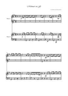 Minuet in G Major: For piano four hands by Ludwig van Beethoven