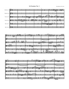 Nomine No.1 in G Minor, for Six Viols: Nomine No.1 in G Minor, for Six Viols by John Jenkins