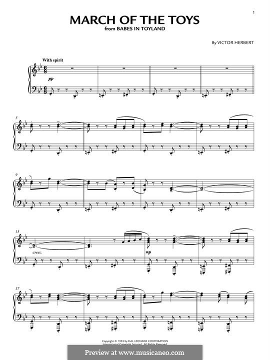 March of the Toys: For piano by Victor Herbert