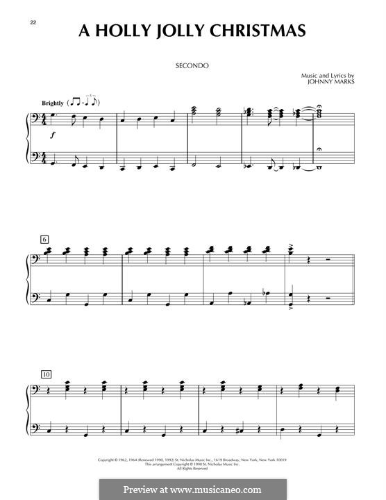 Piano version: For four hands by Johnny Marks