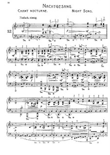 Scenes of Travel, Op.17: No.12 Night Song by Adolf Jensen