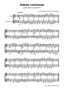 Danza cortesana: Para oboe y clarinete by José Ramón Córdoba Rodríguez