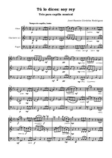 Tú lo dices: soy rey. Trío para capilla musical: For clarinet, oboe and bassoon by José Ramón Córdoba Rodríguez