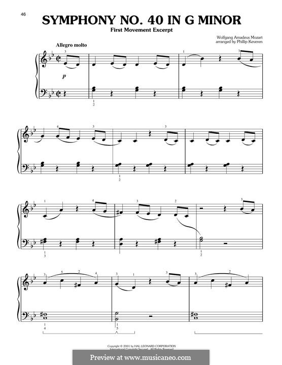 Movement I: Excerpt by Wolfgang Amadeus Mozart