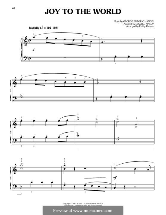 Piano version: For a single performer by Georg Friedrich Händel