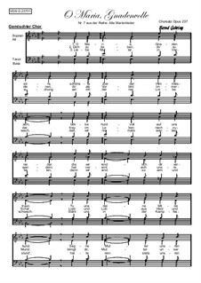 Alte Marienlieder Nr.7, O Maria, Gnadenvolle, Op.237: Alte Marienlieder Nr.7, O Maria, Gnadenvolle by folklore