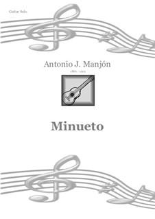 Minuet: For guitar by Antonio Jimenez Manjón