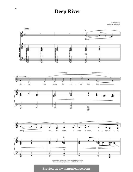Deep River: For piano by folklore