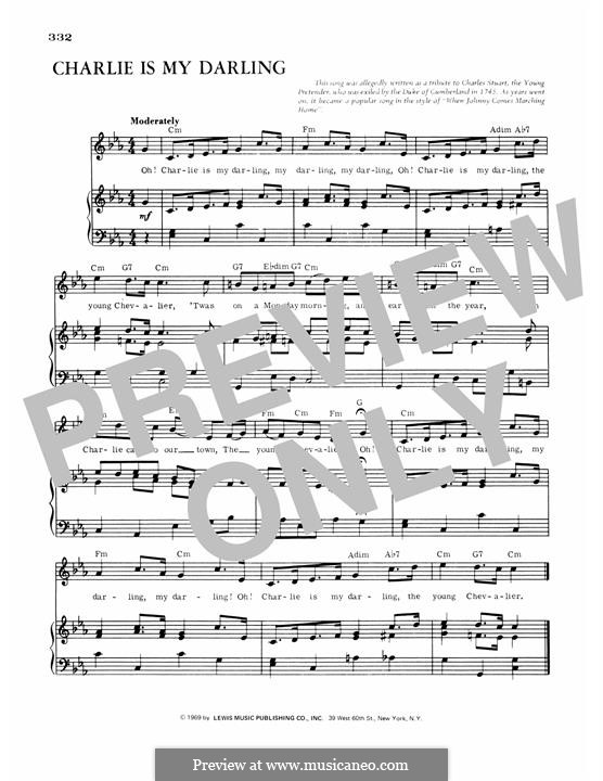 Charlie Is My Darling: For voice and piano (or guitar) by folklore