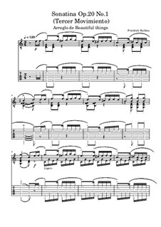 Three Sonatinas for Piano, Op.20: Sonatina No.1. Movement III, for guitar by Friedrich Kuhlau