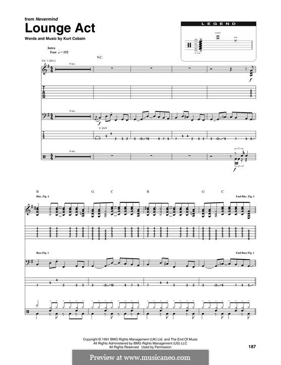 Lounge Act (Nirvana): Transcribed score by Kurt Cobain