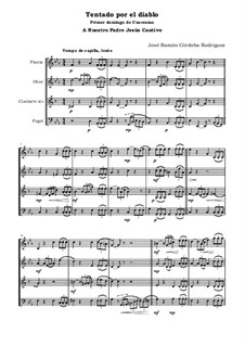 Tentado por el diablo / Tempted by the devil: For wind quartet by José Ramón Córdoba Rodríguez