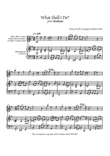 What shall I do to show how much I love her: Score for two performers by Henry Purcell