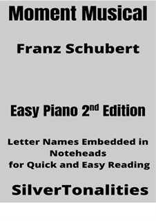 Six Musical Moments, D.780 Op.94: Musical moment No.3, for easy piano 2nd Edition by Franz Schubert