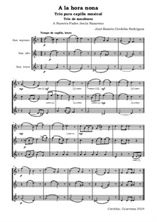 A la hora nona. Trío para capilla musical: Trío de saxofones by José Ramón Córdoba Rodríguez