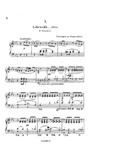 L'adieu: Version for piano by Franz Schubert